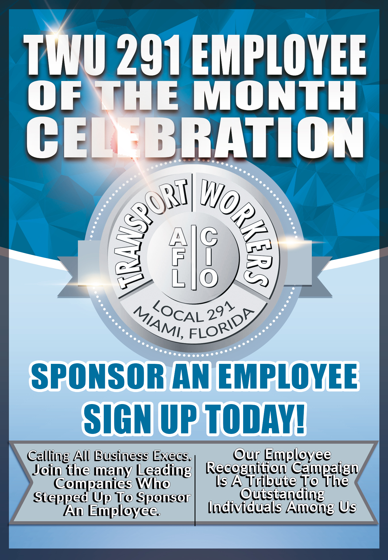 Employee Of The Month Sponsors Wanted